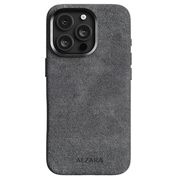 Husa iPhone - Alcantara Grey - ALZARA