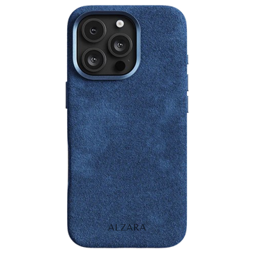 Husa iPhone - Alcantara Blue - ALZARA